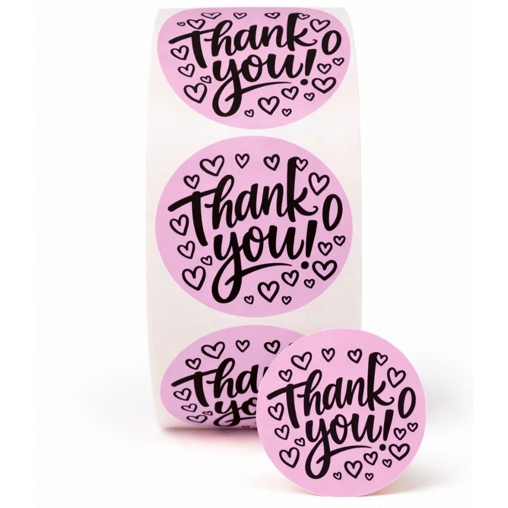 100 Thank You Stickers 2 Inch Round Small Business Packaging